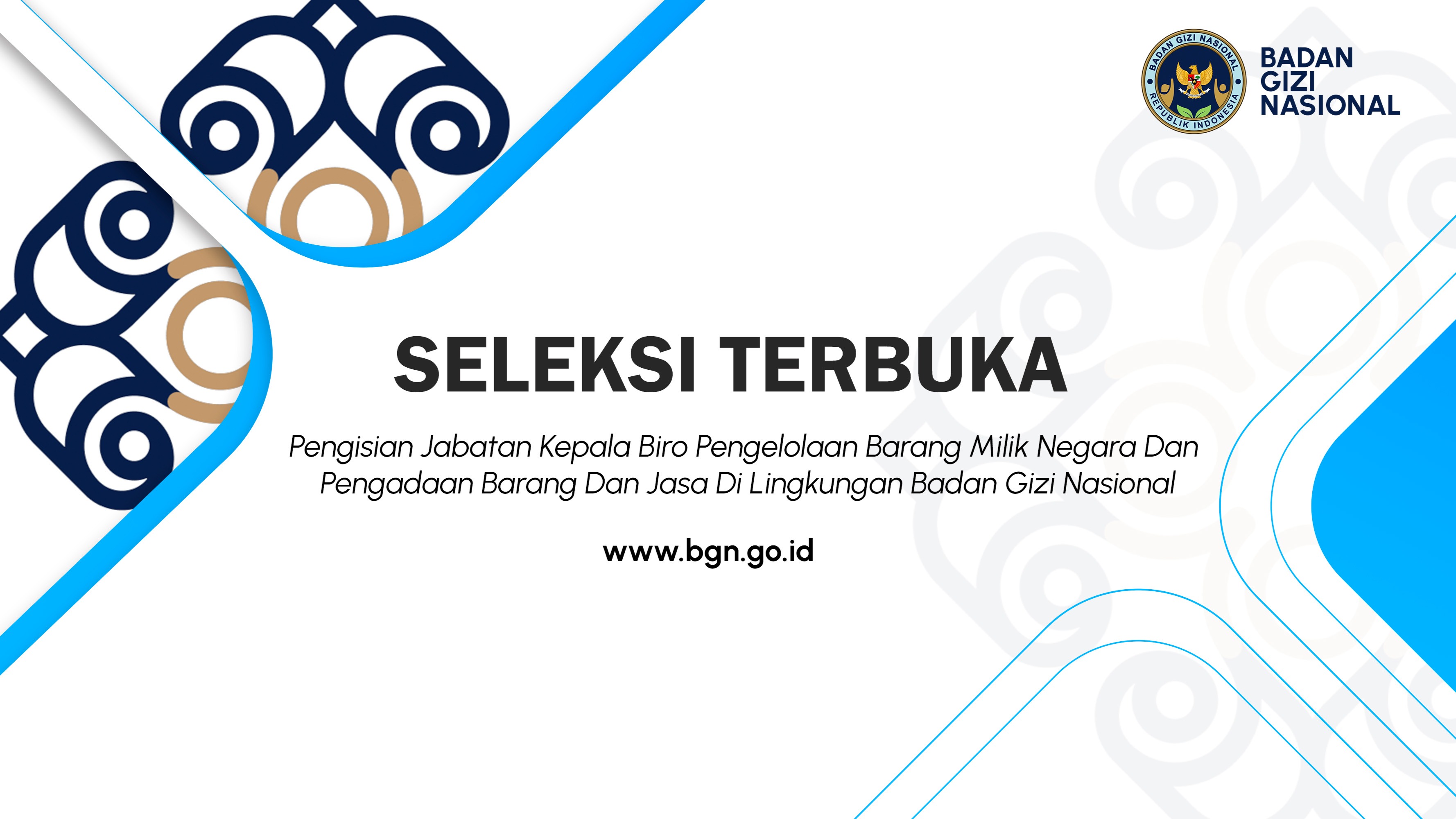 Seleksi Terbuka Pengisian Jabatan Kepala Biro Pengelolaan Barang Milik Negara Dan Pengadaan Barang Dan Jasa Di Lingkungan Badan Gizi Nasional Ponorogo